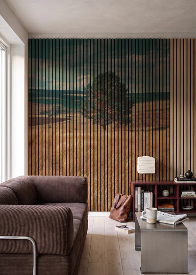Akustikpanel med Landscapes-motiv nr. 37 – i stuen