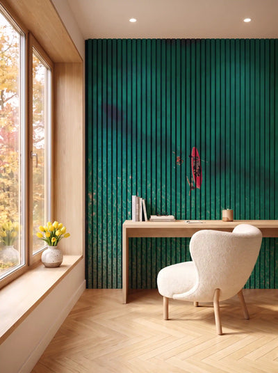 Akustikpanel med Landscapes-motiv nr. 54 – i spisestuen