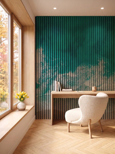 Akustikpanel med Landscapes-motiv nr. 56 – i spisestuen