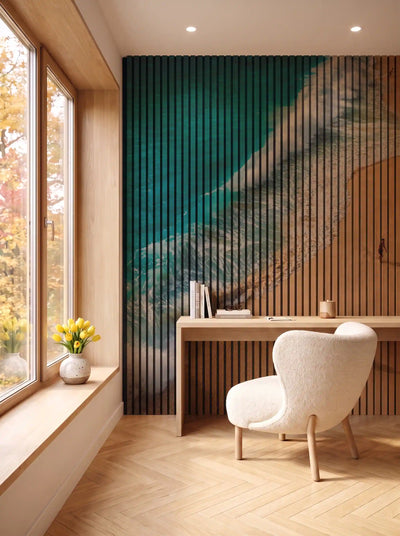Akustikpanel med Landscapes-motiv nr. 60 – i spisestuen