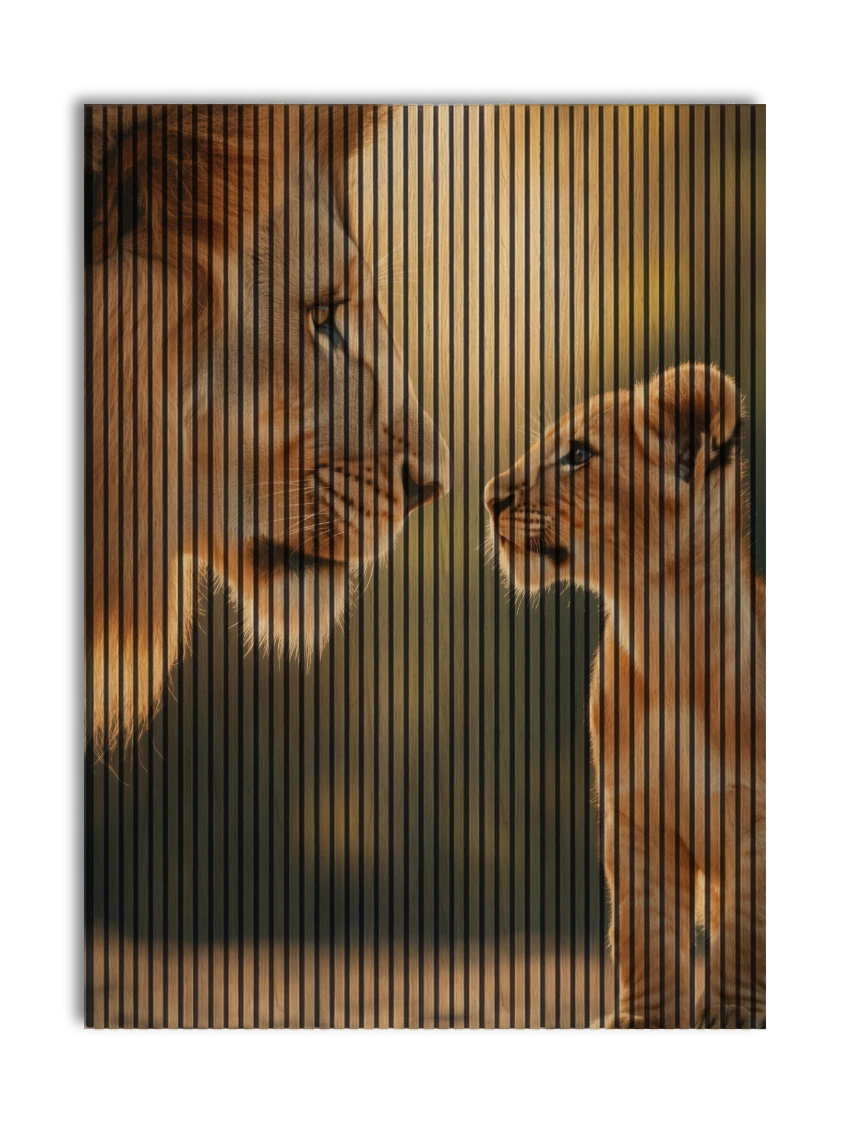 Akustikpanel med Lions-motiv nr. 6