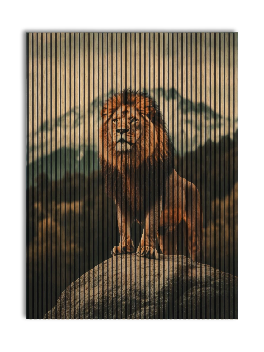 Akustikpanel med Lions-motiv nr. 17