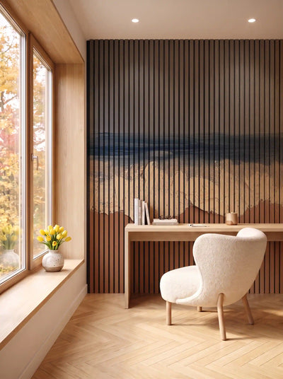 Akustikpanel med Oil Paint-motiv nr. 2 – i spisestuen