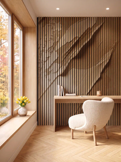 Akustikpanel med Oil Paint-motiv nr. 5 – i spisestuen