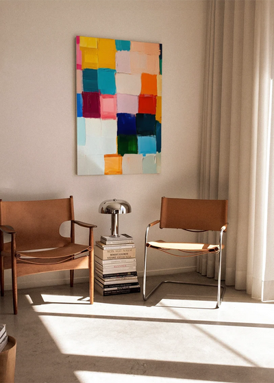Akustikbillede med Oil Paint-motiv nr. 63 – i stuen