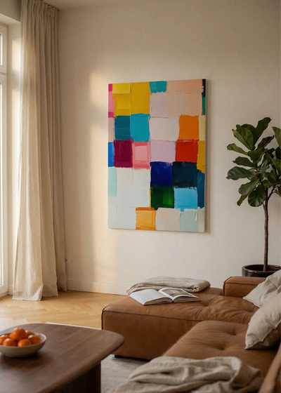 Akustikbillede med Oil Paint-motiv nr. 63 – i lyst rum