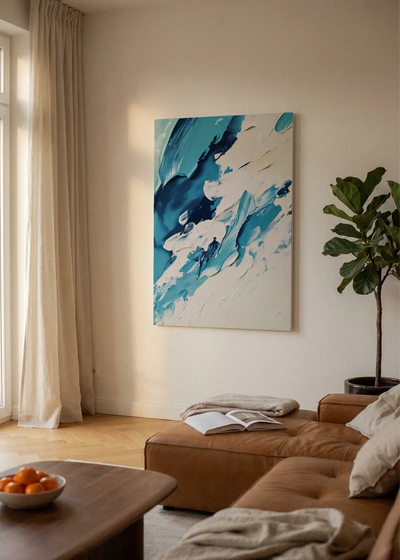 Akustikbillede med Oil Paint-motiv nr. 81 – i lyst rum