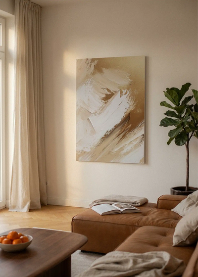 Akustikbillede med Oil Paint-motiv nr. 86 – i lyst rum