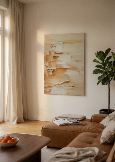 Akustikbillede med Oil Paint-motiv nr. 91 – i lyst rum