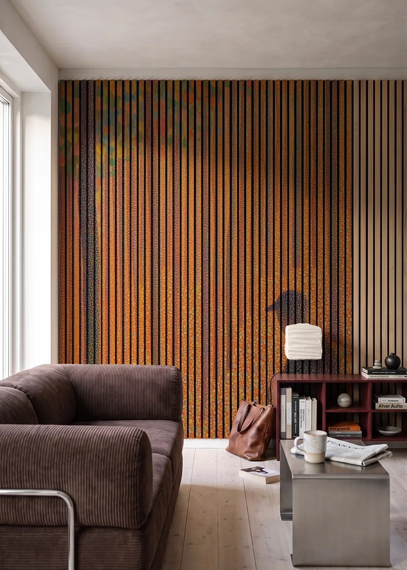 Akustikpanel med Pontilhismo-motiv nr. 71 – i stuen
