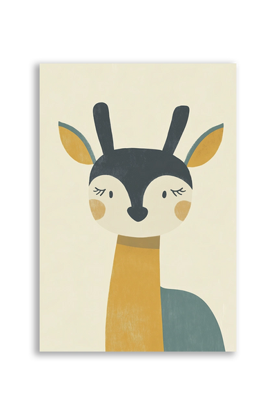 Akustikbillede med en enkel illustration af en antilope