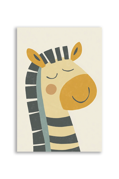 Akustikbillede med en enkel illustration af en zebra