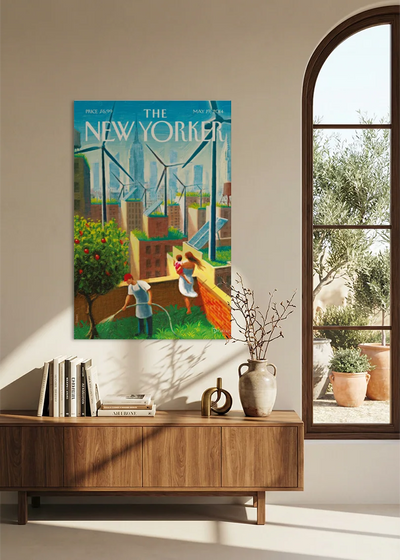 Akustikbillede med The NewYorker-motiv nr. 12 – i spisestuen