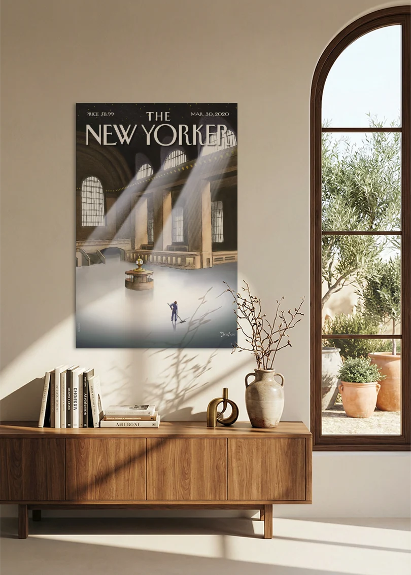 Akustikbillede med The NewYorker-motiv nr. 15 – i spisestuen