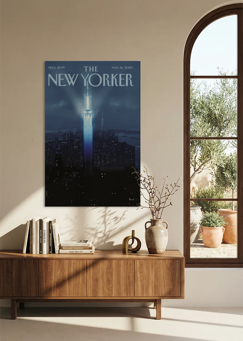 Akustikbillede med The NewYorker-motiv nr. 16 – i spisestuen