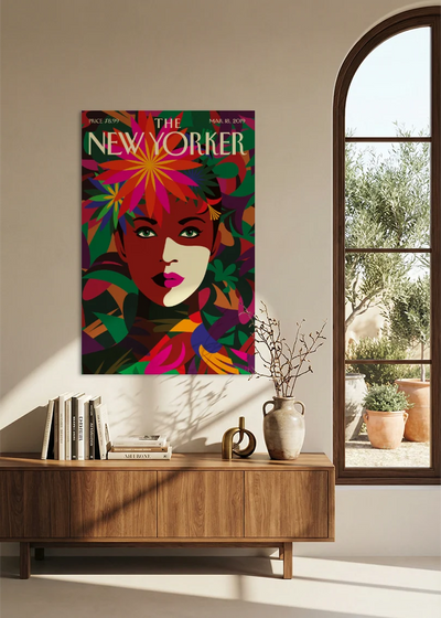 Akustikbillede med The NewYorker-motiv nr. 18 – i spisestuen