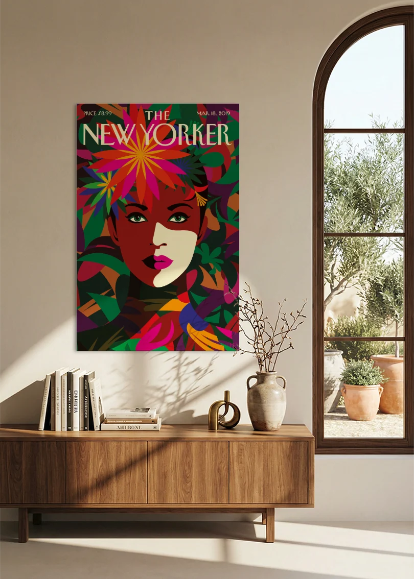 Akustikbillede med The NewYorker-motiv nr. 18 – i spisestuen