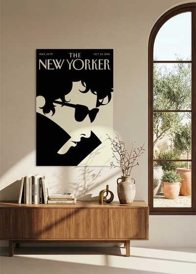 Akustikbillede med The NewYorker-motiv nr. 19 – i spisestuen