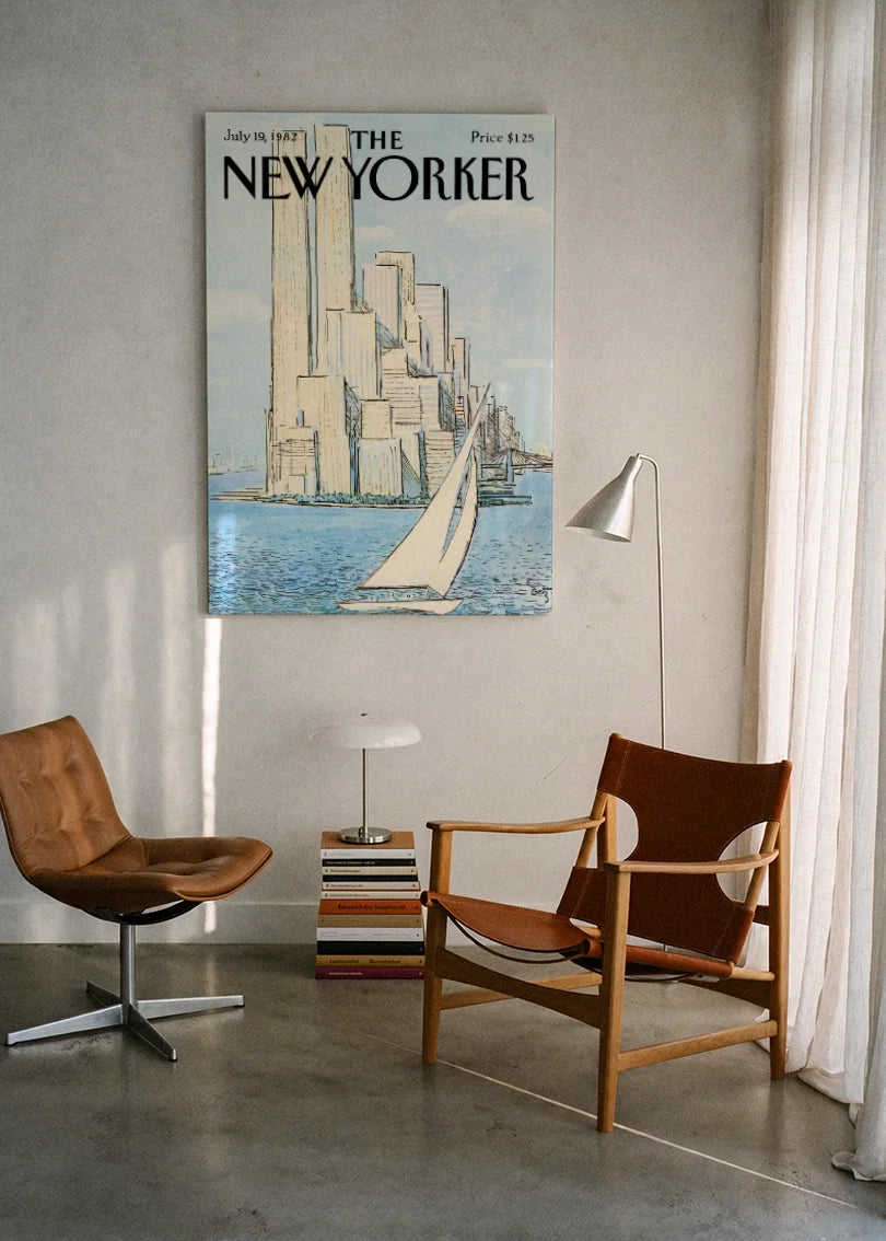 Akustikbillede med The NewYorker-motiv nr. 20 – i lyst rum