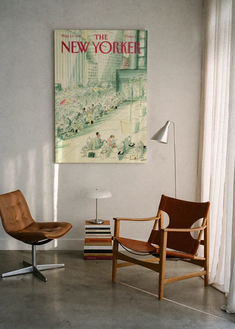 Akustikbillede med The NewYorker-motiv nr. 26 – i lyst rum