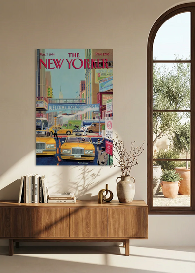 Akustikbillede med The NewYorker-motiv nr. 27 – i spisestuen