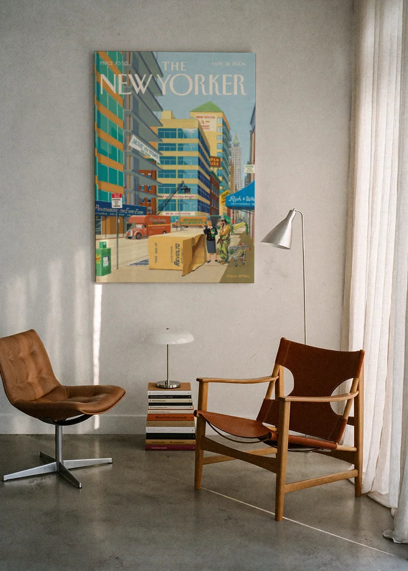Akustikbillede med The NewYorker-motiv nr. 28 – i lyst rum