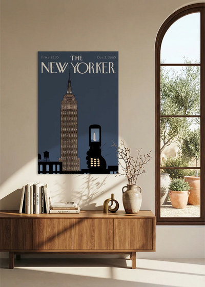 Akustikbillede med The NewYorker-motiv nr. 30 – i spisestuen
