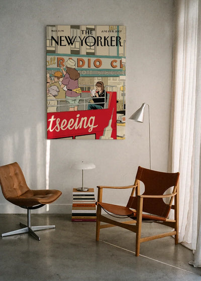 Akustikbillede med The NewYorker-motiv nr. 31 – i lyst rum