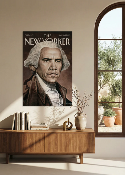 Akustikbillede med The NewYorker-motiv nr. 33 – i spisestuen