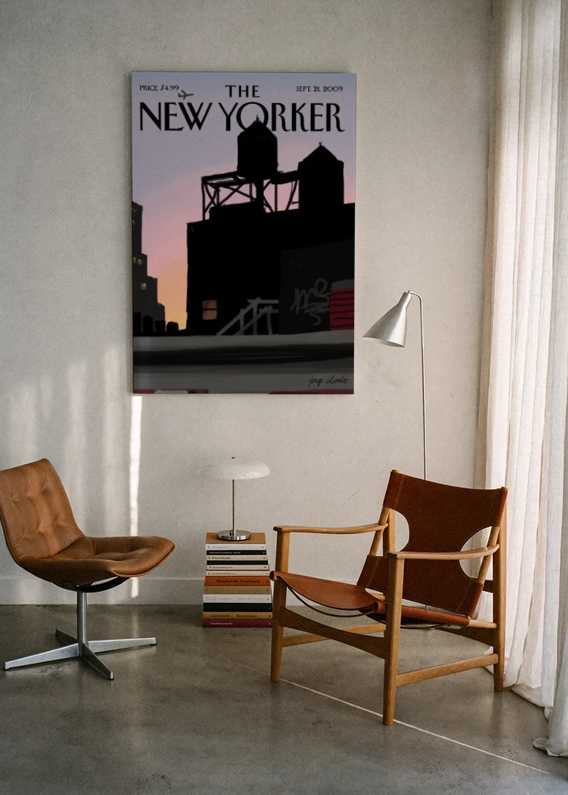 Akustikbillede med The NewYorker-motiv nr. 35 – i lyst rum