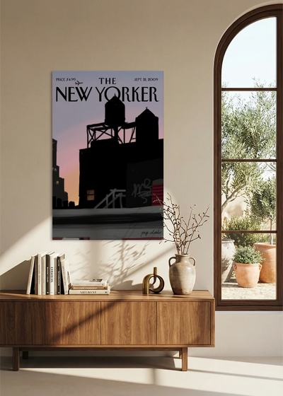 Akustikbillede med The NewYorker-motiv nr. 35 – i spisestuen