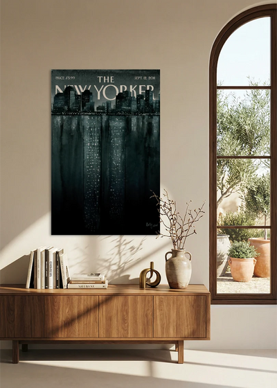 Akustikbillede med The NewYorker-motiv nr. 37 – i spisestuen