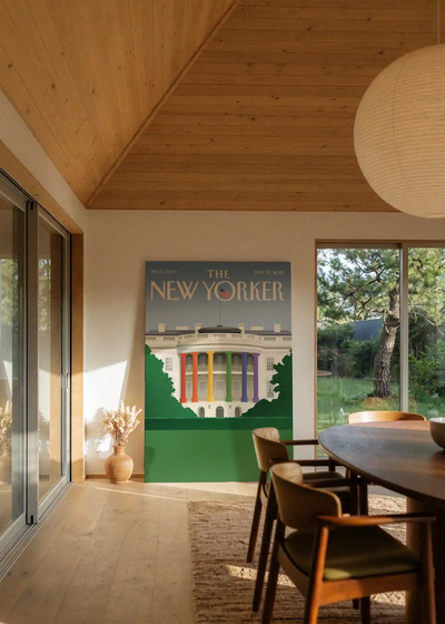 Akustikbillede med The NewYorker-motiv nr. 38 – i stuen