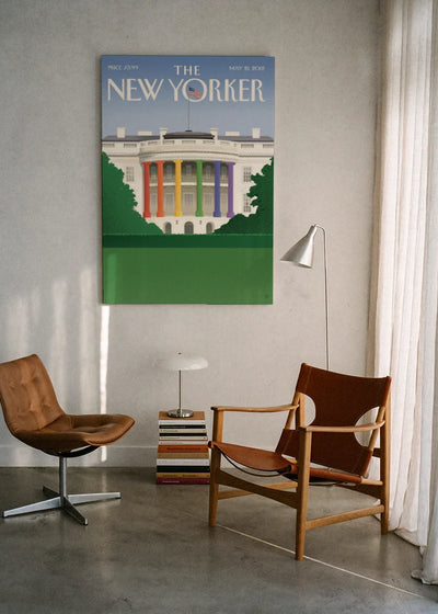 Akustikbillede med The NewYorker-motiv nr. 38 – i lyst rum