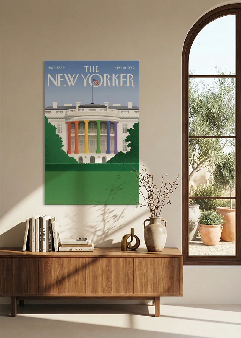 Akustikbillede med The NewYorker-motiv nr. 38 – i spisestuen