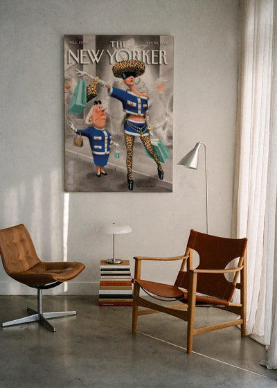 Akustikbillede med The NewYorker-motiv nr. 39 – i lyst rum