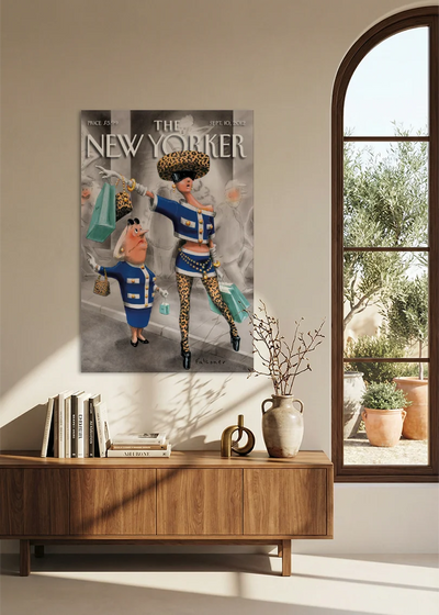Akustikbillede med The NewYorker-motiv nr. 39 – i spisestuen