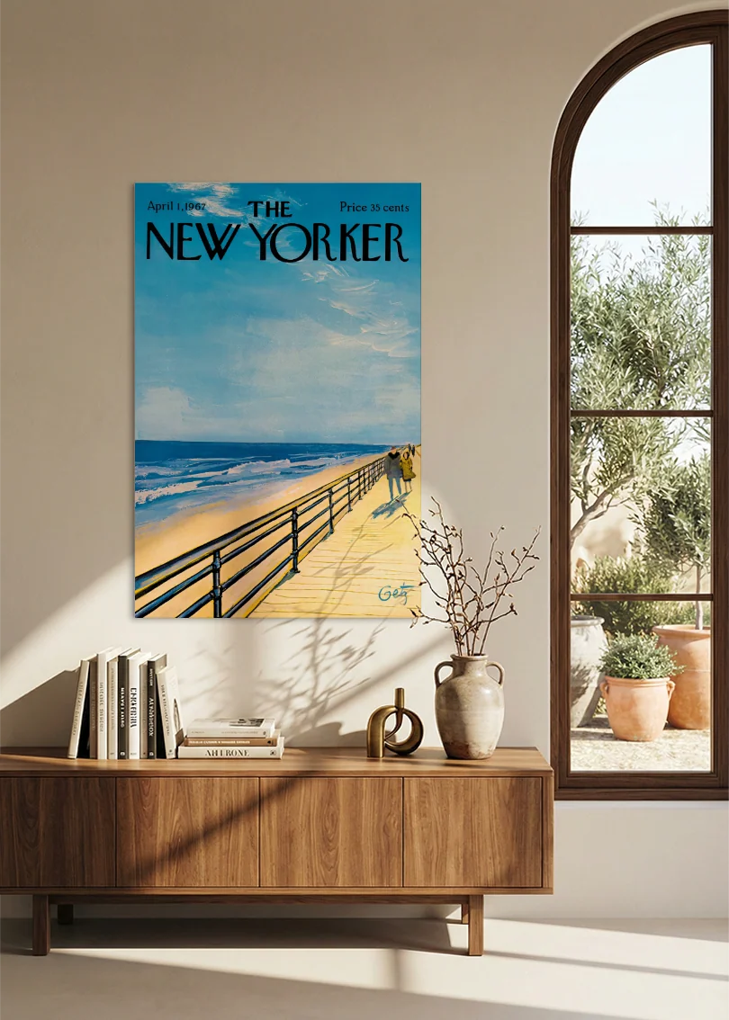 Akustikbillede med The NewYorker-motiv nr. 47 – i spisestuen