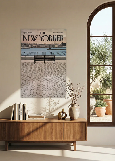 Akustikbillede med The NewYorker-motiv nr. 48 – i spisestuen