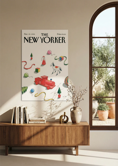 Akustikbillede med The NewYorker-motiv nr. 50 – i spisestuen
