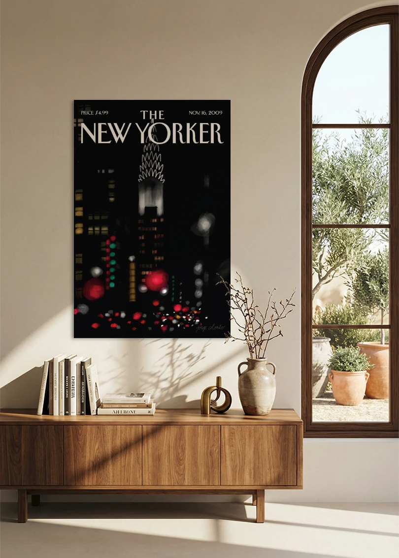 Akustikbillede med The NewYorker-motiv nr. 43 – i spisestuen