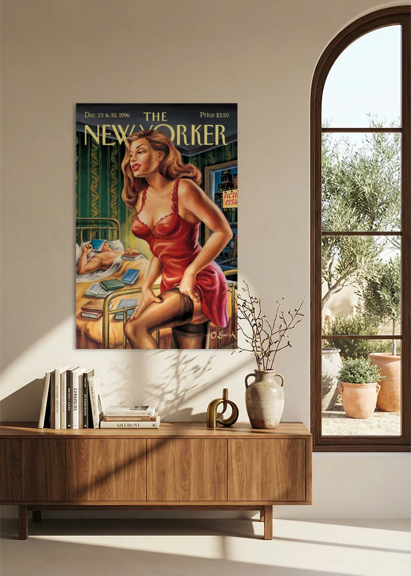 Akustikbillede med The NewYorker-motiv nr. 56 – i spisestuen