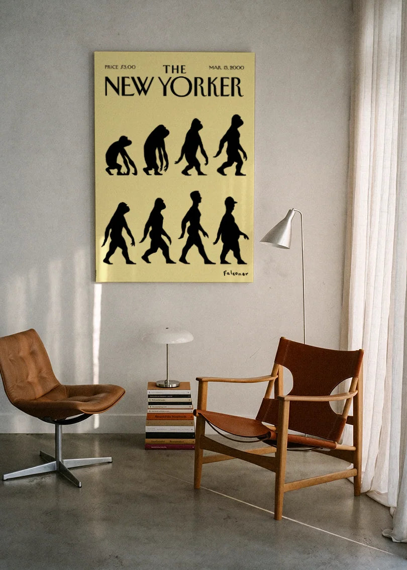Akustikbillede med The NewYorker-motiv nr. 57 – i lyst rum