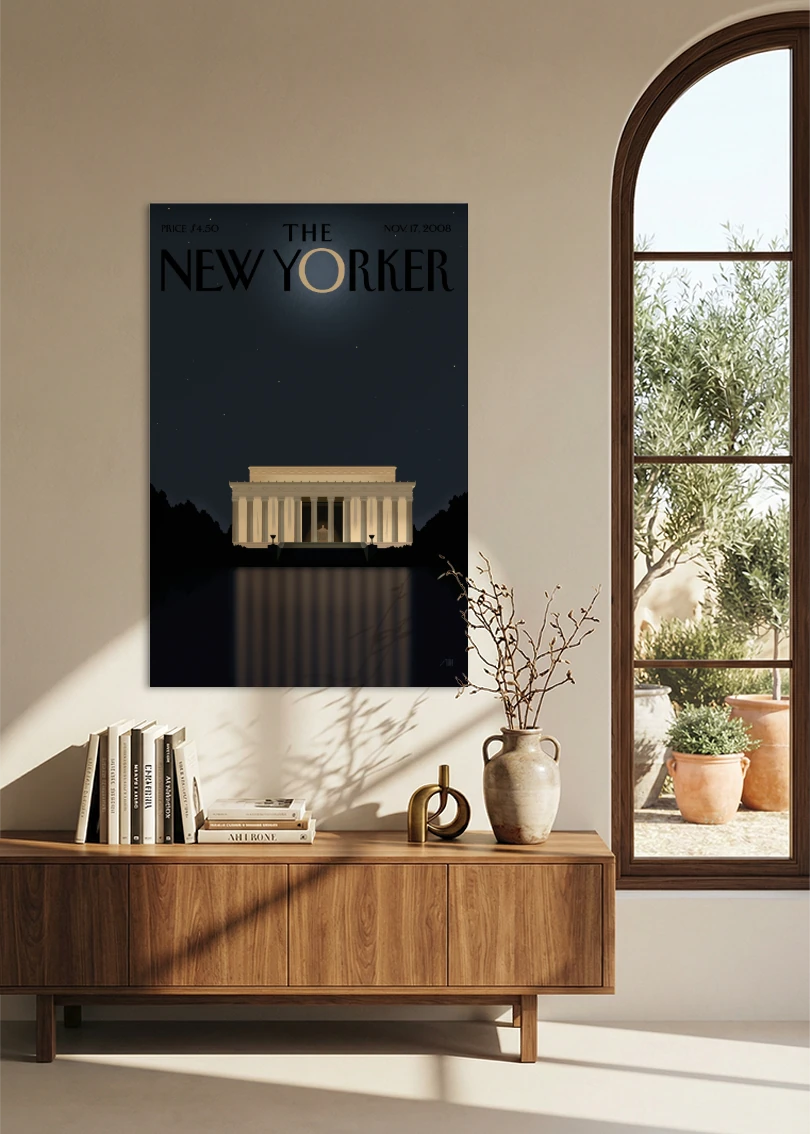 Akustikbillede med The NewYorker-motiv nr. 60 – i spisestuen