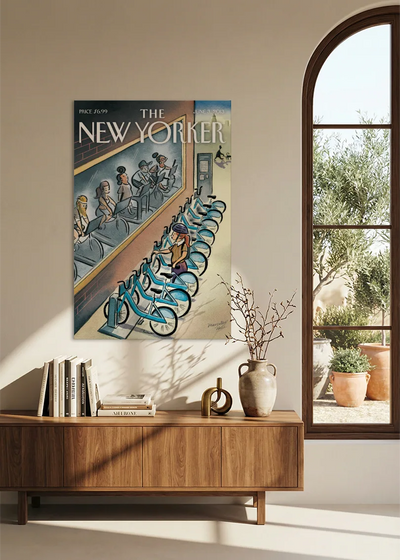 Akustikbillede med The NewYorker-motiv nr. 61 – i spisestuen