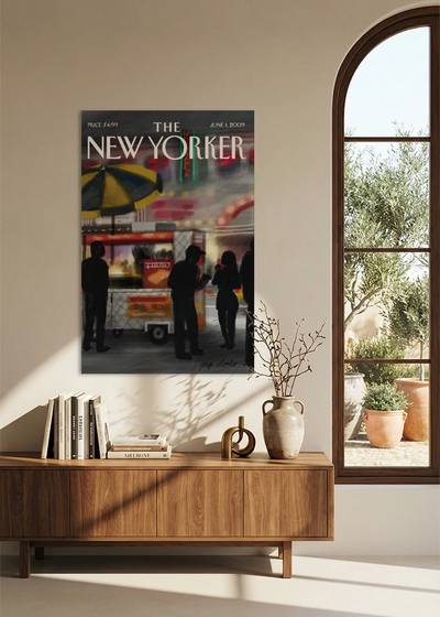 Akustikbillede med The NewYorker-motiv nr. 54 – i spisestuen