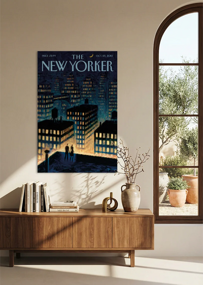 Akustikbillede med The NewYorker-motiv nr. 66 – i spisestuen