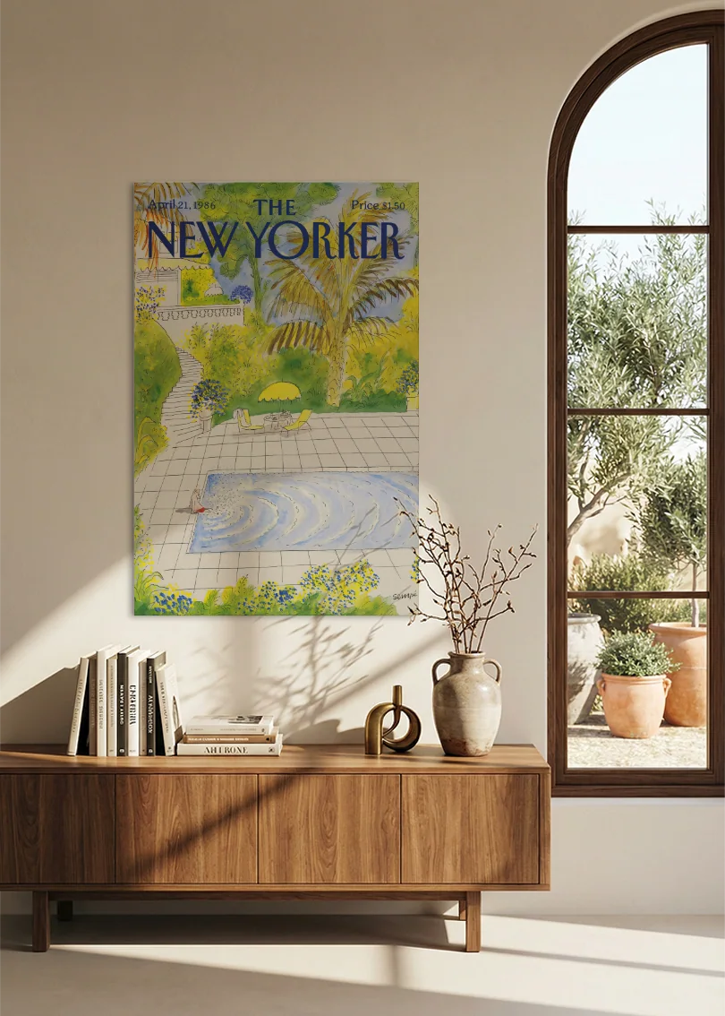 Akustikbillede med The NewYorker-motiv nr. 68 – i spisestuen