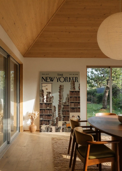 Akustikbillede med The NewYorker-motiv nr. 69 – i stuen
