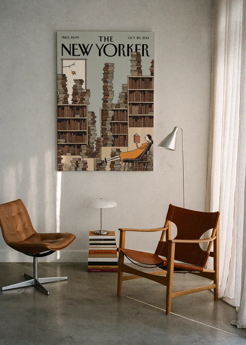 Akustikbillede med The NewYorker-motiv nr. 69 – i lyst rum
